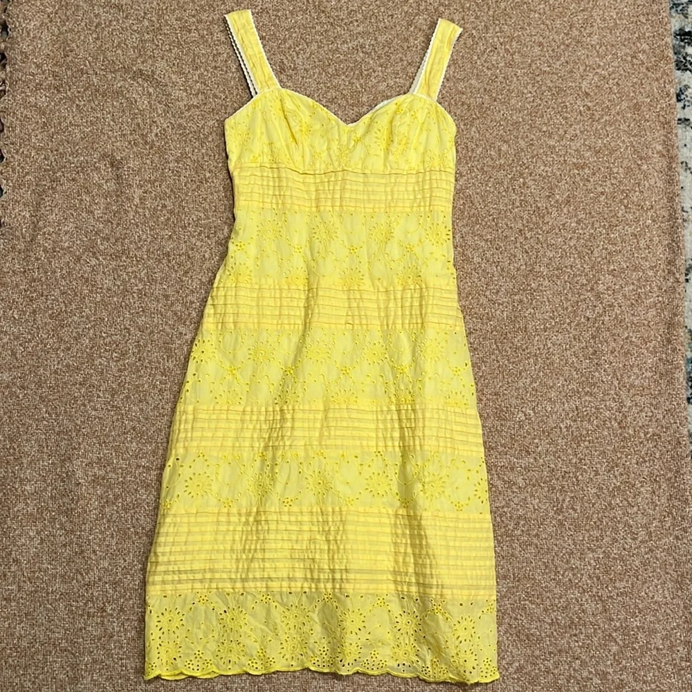 Lilly Pulitzer Yellow Eyelet Sundress - Picture 1 of 8